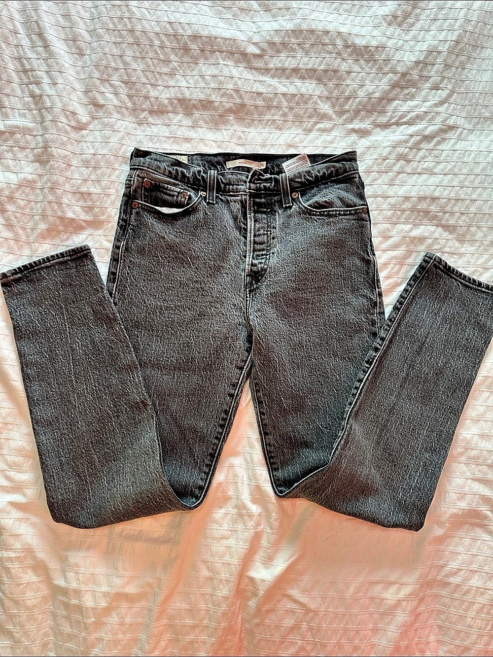 Levi’s WEDGIE Straight Leg Jeans Black Waist 26
